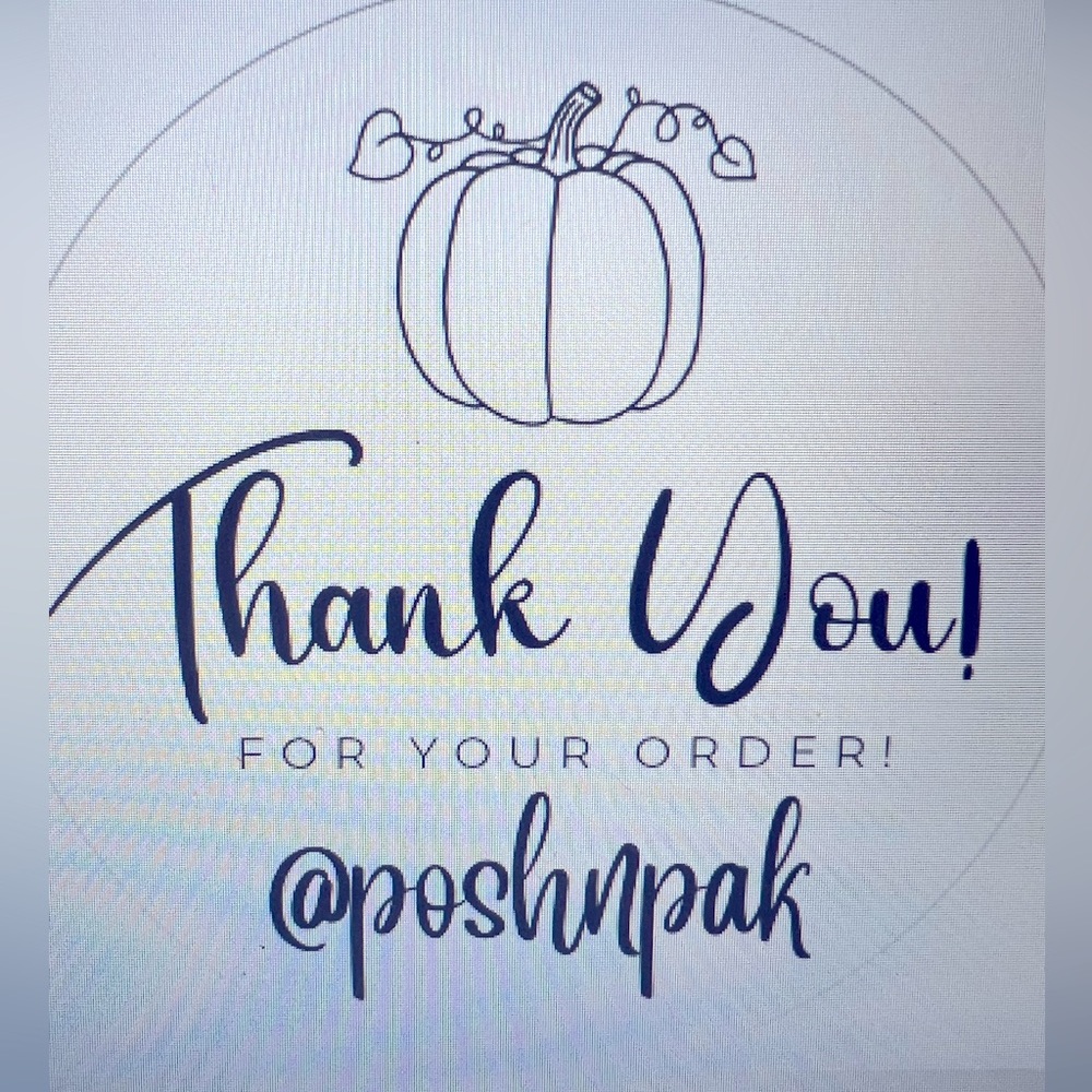 🍁NEW! 50 CUSTOM FALL PUMPKIN THANK YOU STICKERS with your Closet name